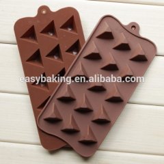 Moule en silicone pyramide triangulaire à 15 cavités pour bonbons au chocolat Ice Cube