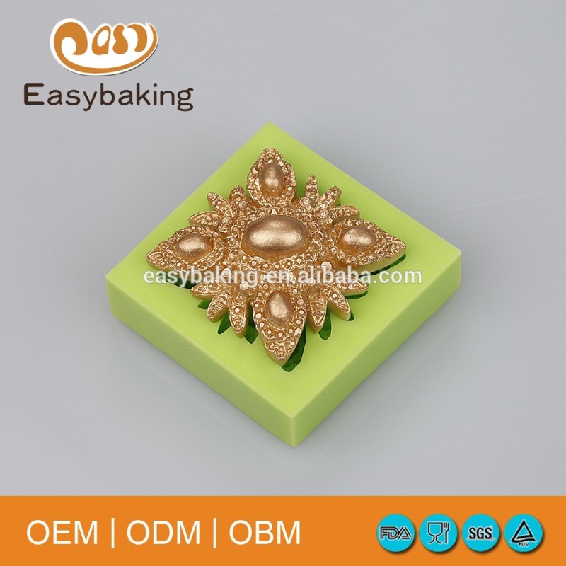 Factory Outlets Pretty Gem Brooch Isomalt Cake Decoration Silicone Candy Mould