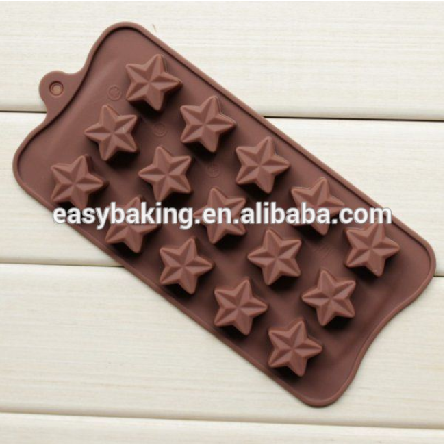 Безопасные нетоксичные силиконовые пятиконечные формы для шоколада в форме звезды из поликарбоната