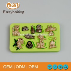 Neues Design Fisch Katzen Fußabdrücke DIY Cupcake Cookie Fondant Kuchen Silikon Dekorationsform