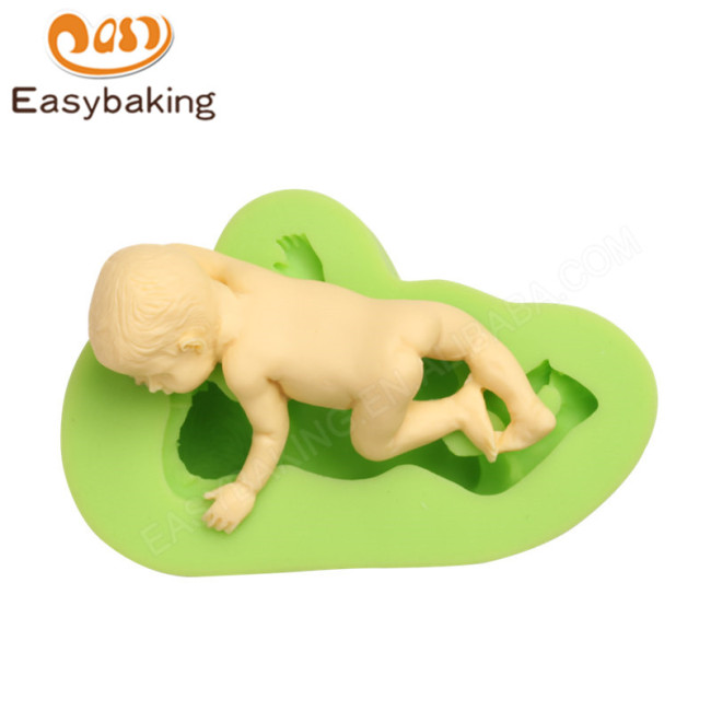 3D Crawling Baby Mini Silicone Mold for Fondant