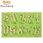Molde de silicona con alfabeto, utensilios para decoración de tortas con Fondant Sugarcraft