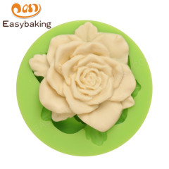 Moldes de glaseado de fondant de silicona con forma de flor 3d para decoración de pasteles