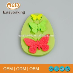 Precio barato de fábrica Artículo de insectos Decoración de pasteles Mariposas Molde de silicona para cupcakes
