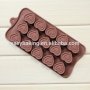 Silikon-Schokoladenform in Herzform für Eiswürfel, Gelee, Zucker, 15 Mulden