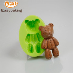 Molde de jabón de silicona con oso decorativo 3D para pastel