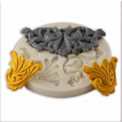 Molde de silicona para pastel de fondant de encaje retro europeo con cinta barroca