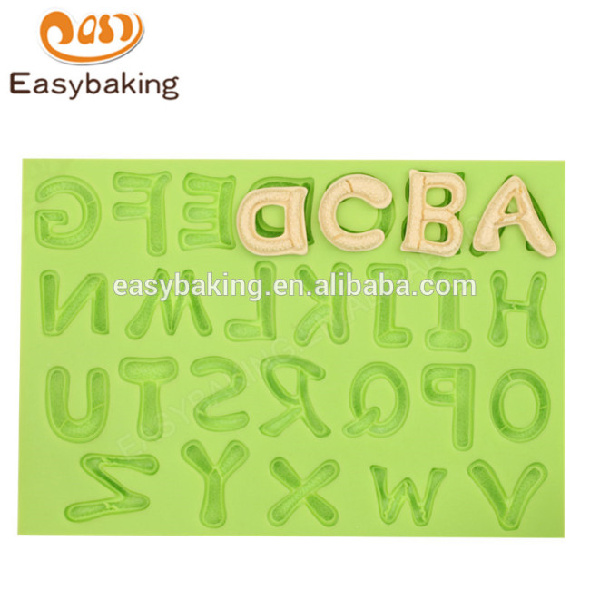 Venta de productos molde de chocolates de silicona con alfabeto personalizado