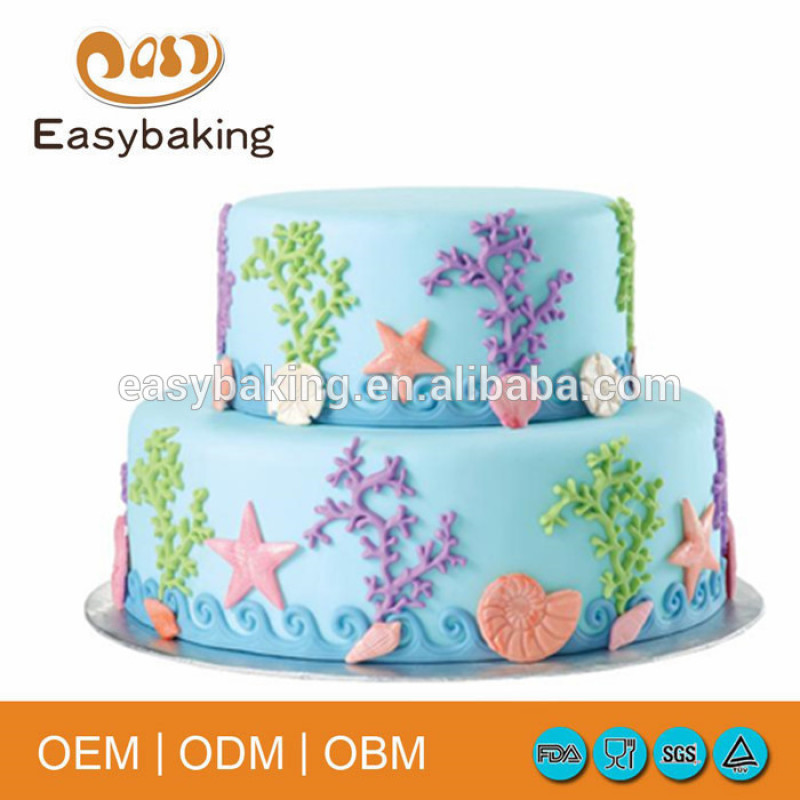 Easybaking FGM-006 Sea Life Fondant and Gum Paste Mold Non-stick Silicone Baking Mat