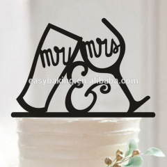 Wedding Birthday Party Decoration Mr & Mrs Wine Glass Cake Topper
