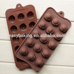 Molde redondo de silicona para chocolate con 15 cavidades Jelly Candy Tools