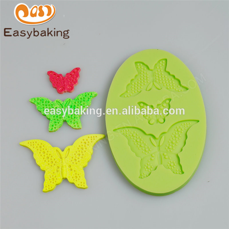 New lovely design 2017 new products butterflies fondant silicone molds