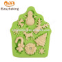 China supplier low price custom christmas soft silicone mold for cake decoration