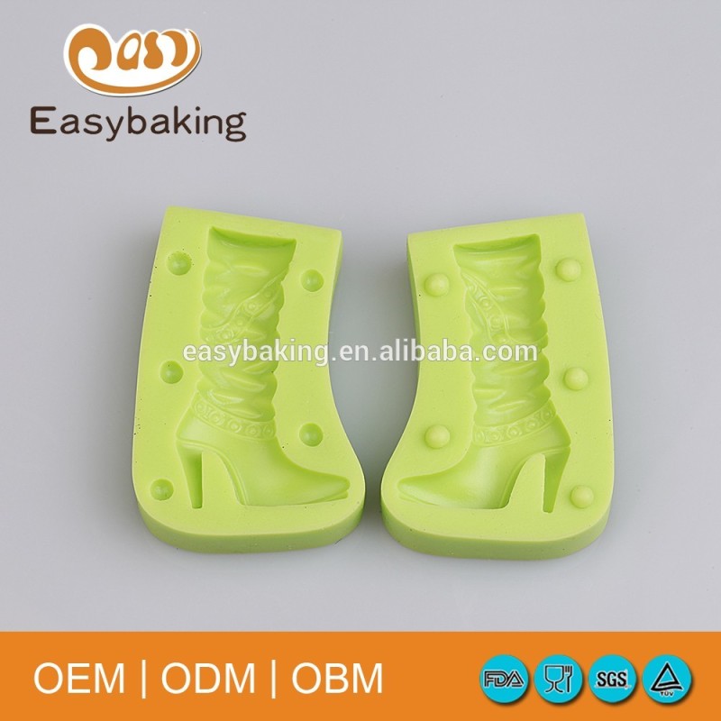 High-heeled shoes shaped polymer clay molds fda approved silicone soap making molds