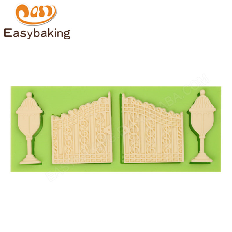 Doors with lights 3d silicone mould fondant tools