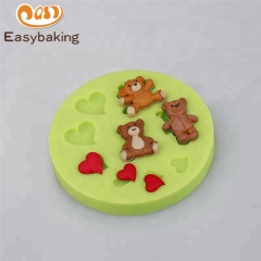Arrivée Love Heart Décorations Gummy Bears Moules en silicone