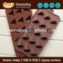 Vente chaude personnalisée 15 moules à chocolat en silicone en forme de pyramide de cavités, bac à glaçons