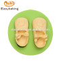 Promotion custom food grade multifunction baby shoes silicone molds for girl