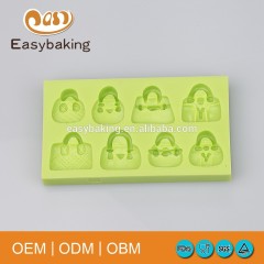 Food Grade 6 Cavities Homemade Craft Lady Bags Silicone Bakeware Cupcake Molds For Cake Decorate