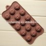 15 cavité de fleurs bonbons gelée bac à glaçons moule en silicone au chocolat