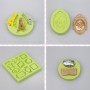4 agujeros bebé usando cosas Cupcake Toppers moldes silicona