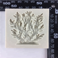 Moules de corail de silicone de décoration de gâteau de fondant de plante de mer en gros