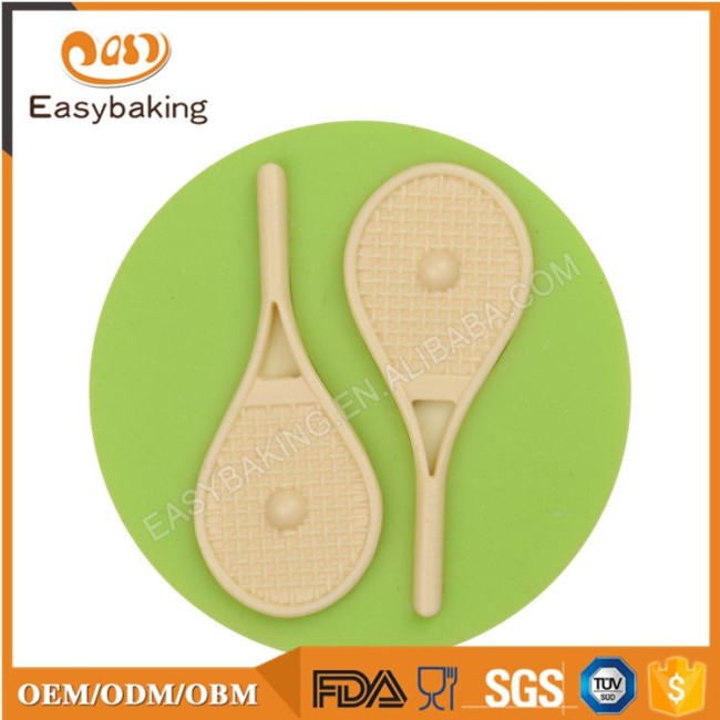 Tennis Rackets and Balls Round Silicone Mould Cake Decorating