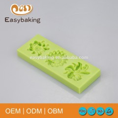 2016 Arrival Pastry 3 Flowers Silicone Mold For Cake Decorating Tools