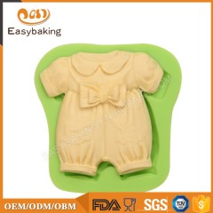 Molde de silicona 3D con forma de tela de bebé para decorar pasteles Fondant