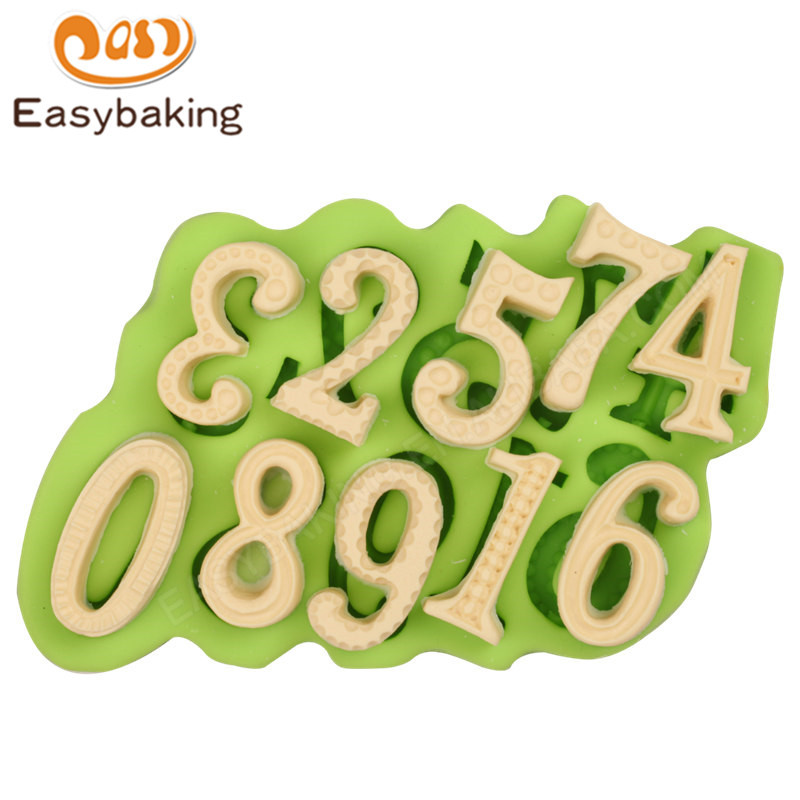 Number Fondant Silicone Molds for Cake Decorating mould