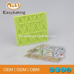 Triangle Coloured Flags Number 0-9 Silicone Molds For Cake Decoration Biscuits Candle Jewelry