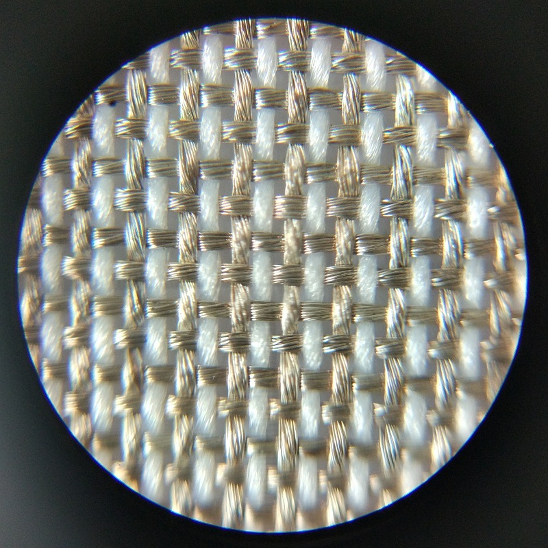 Silver Woven Fabric for EMF Shieding 70D