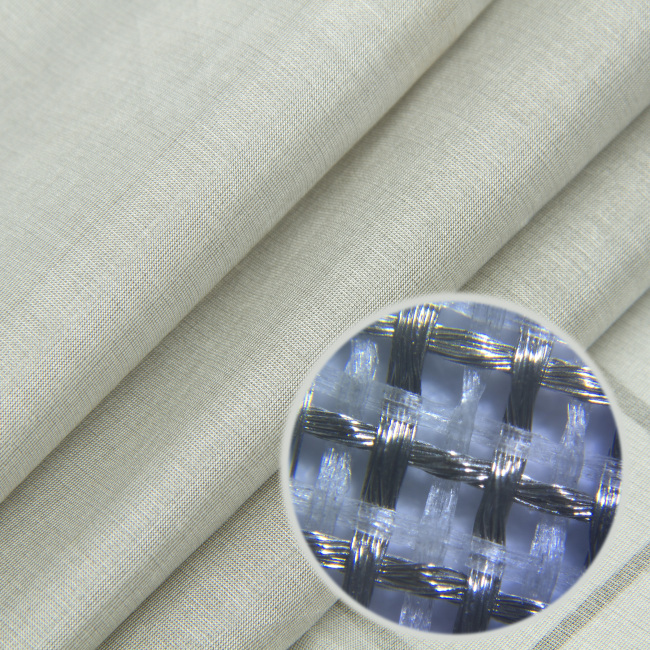 Tencel Woven Faraday Silver Fabric for EMF Garment