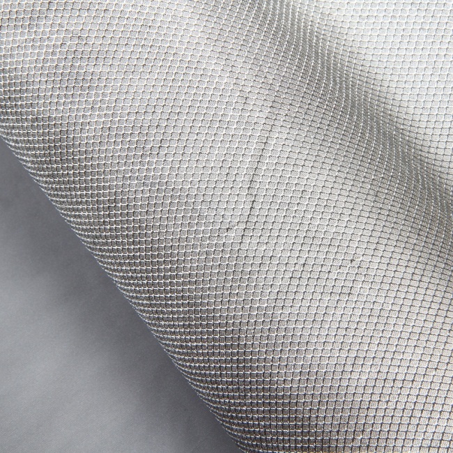 100% Silver Woven Fabric