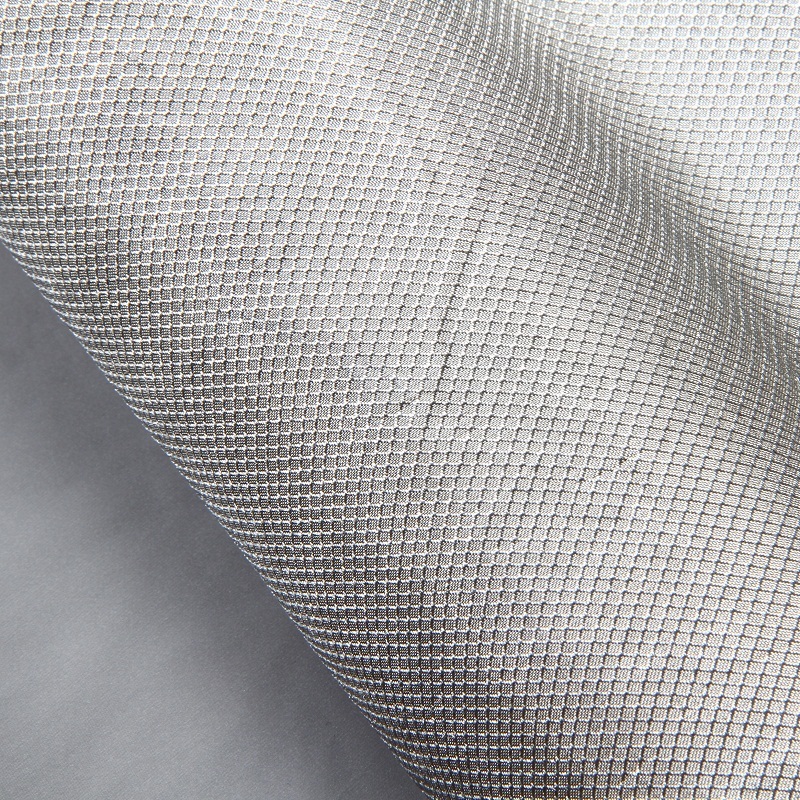 100% Silver Woven Fabric