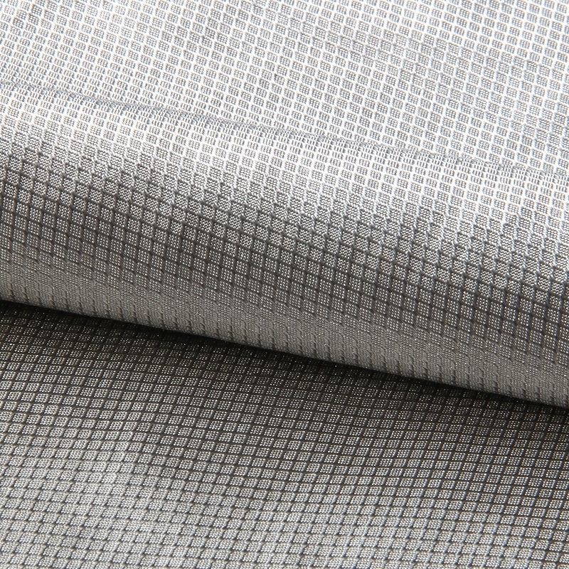 100% Silver Woven Fabric