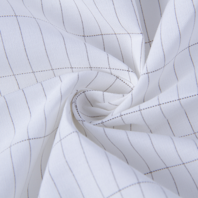 Silver Plain Woven Cotton Fabric for electrostatic discharge and earthing