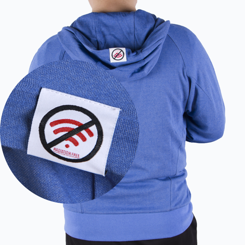 Urgarding®Anti-electromagnetic radiation cotton and silver fiber shielding zipper cardigan hooded sweater T-shirt