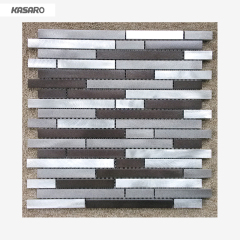Linear Metal Wall Decor Metal Mosaic Tile Bathroom Wall Mosaic