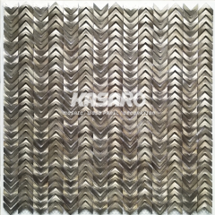 High-end Wall Decoration Brushed Hexagon 3d Aluminum Mosaic Tile