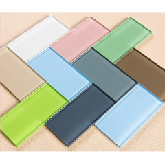 Colors glossy crystal 3*6 glass subway and glass pencil tile