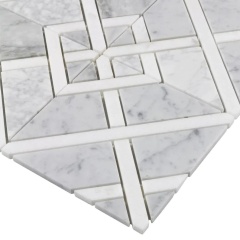 Wall and floor natural marble mosaic patterns antique edge decoration backsplash tiles