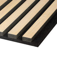 Sound Absorption Decorative Board Pet And Slatted Wood Veneer Acoustic Panel For Interor Wall And Ceiling