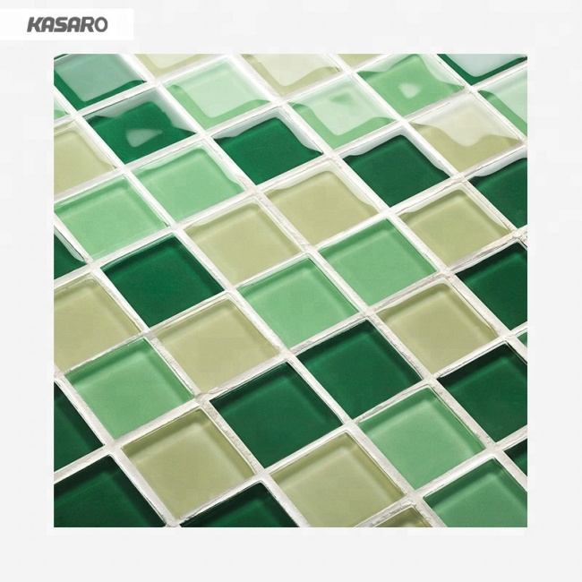Green Glass Mosaic, Factory Glass Mosaic Tile For Wall