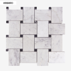 Carrara White Backsplash Tile Marble Mosaic For Wall Decoration