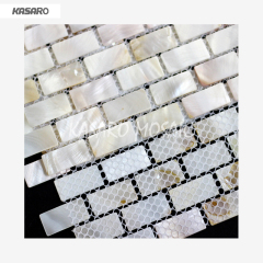 Mother Of Pearl Mosaic White Color Hexagon Shell Mosaic Tile