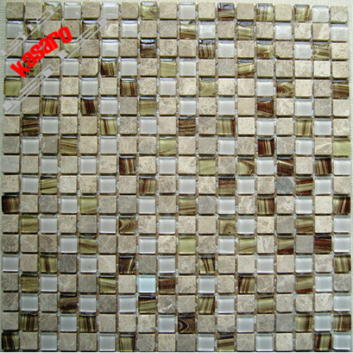 15x15 House designs decorative wall and floor tiles Glass stone mosaic Wall Tile (KGS-S3010)