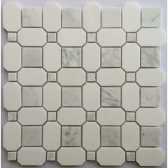 Carrara white marble mosaic marble tile for wall and floor