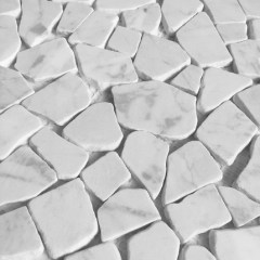 Nordic Carrara White Marble Bathroom Living Room TV Background Wall Culture Stone Mosaic Tile Wall Sticker