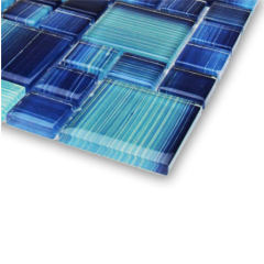 Square Shape and Blues Color Family swimming pool mosaic
